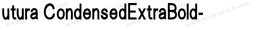 utura CondensedExtraBold字体转换